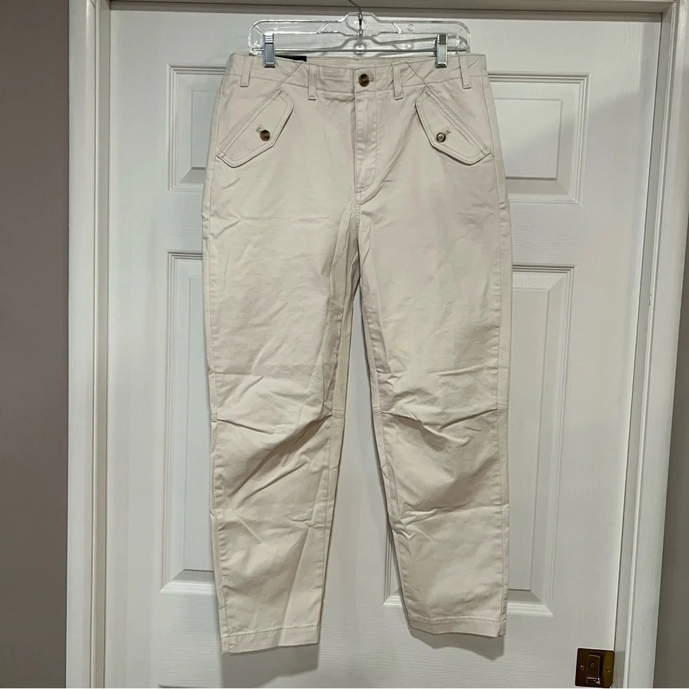 Banana Republic Authentic Chino Girlfriend Pant Cream IT#BR10 - Picture 5 of 15
